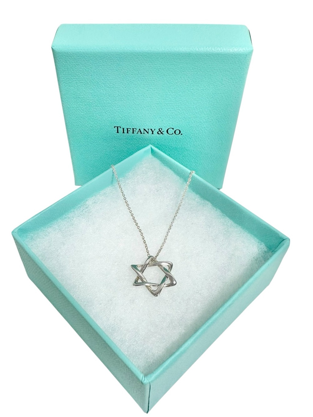Tiffany and Co. Silver 925 Elsa Peretti Star of David Pendant Necklace with Box - Picture 11 of 11